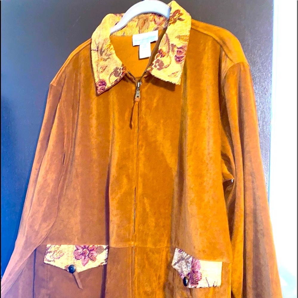 'SG' Moleskin Tapestry Jacket (Plus)